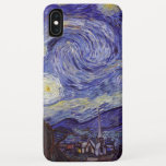 Case-Mate iPhone Case Vincent Van Gogh Starry Nuit Vintage Art<br><div class="desc">Vincent van Gogh Starry Night Art Peinture Starry Night est un tableau de l'artiste post-impressionniste néerlandais Vincent van Gogh. Le ciel bleu de la nuit est rempli de nuages tourbillonnants, d'étoiles et d'une lune brillante croissant. La Nuit étoilée est la seule nocturne de la série de vues depuis la fenêtre...</div>