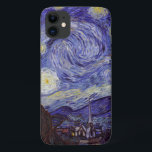 Case-Mate iPhone Case Vincent Van Gogh Starry Nuit Vintage Art<br><div class="desc">Vincent van Gogh Starry Night Art Peinture Starry Night est un tableau de l'artiste post-impressionniste néerlandais Vincent van Gogh. Le ciel bleu de la nuit est rempli de nuages tourbillonnants, d'étoiles et d'une lune brillante croissant. La Nuit étoilée est la seule nocturne de la série de vues depuis la fenêtre...</div>