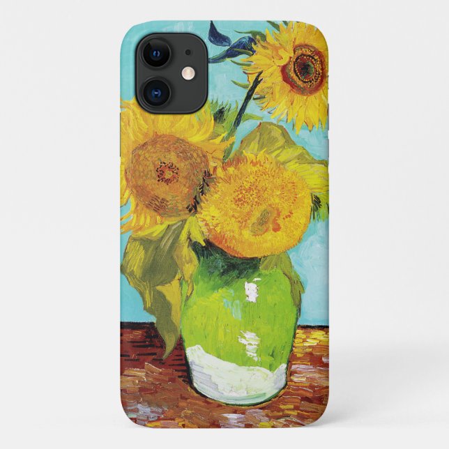 Coques Case-Mate iPhone Vincent Van Gogh Trois Tournesols Dans un Vase (Dos)
