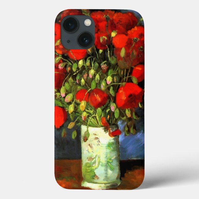 Coques Case-Mate iPhone Vincent Van Gogh Vase Avec Des Poppies Rouges Art  (Verso)