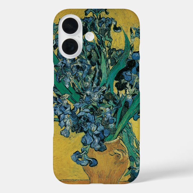 Coques Case-Mate iPhone Vincent van Gogh - Vase avec iris Fond jaune (Verso)