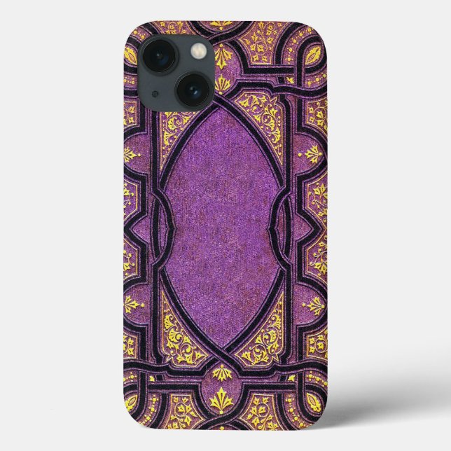 Coques Case-Mate iPhone Vins violet et or tombés Couverture du livre (Verso)