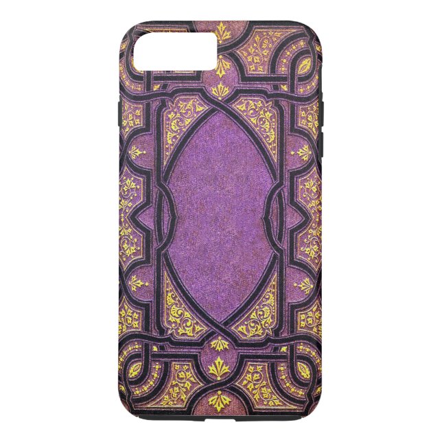 Coques Case-Mate iPhone Vins violet et or tombés Couverture du livre (Dos)