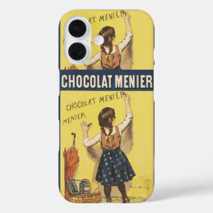 Coque Pour iPhone 16 Vintage 1892 Chocolat Menier Jeune Fille Française