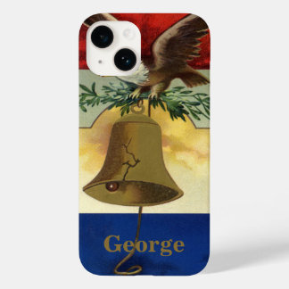 Coque Pour iPhone 14 Vintage 4 juillet avec aigle et cloche de la liber