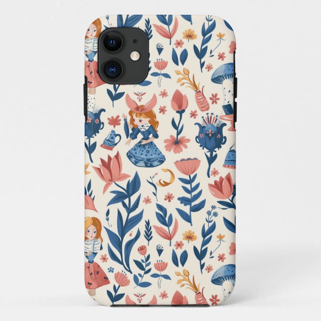 Coques Case-Mate iPhone Vintage Alice au pays des merveilles Motif sans co (Dos)