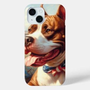 Coque Case-Mate iPhone Vintage American Pit Bull Terrier Peinture