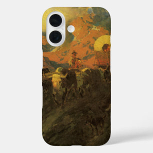 Coque Pour iPhone 16 Vintage American West, Overland Trail par Johnson