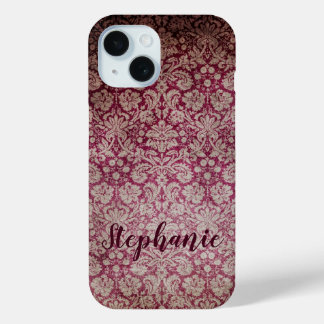 Coque Case-Mate iPhone Vintage Baroque Damask Vin Nom du Motif
