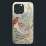 Coque Case-Mate iPhone Vintage Belle Sirène Fille Sous La Mer<br><div class="desc">Beau Sous la mer Vintage de sirène coque Décor.</div>