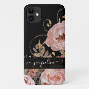 Case-Mate iPhone Case Vintage Black Rose or Elegant Aquarelle Floral