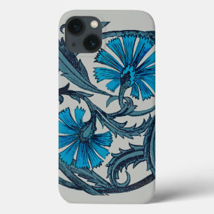 Case-Mate iPhone Case vintage bleu antique fleurs artisanat rustique