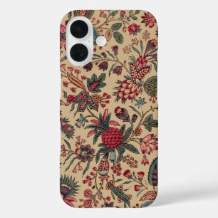 Coque Pour iPhone 16 Vintage Broderie Ancienne Florale pour Ameublement