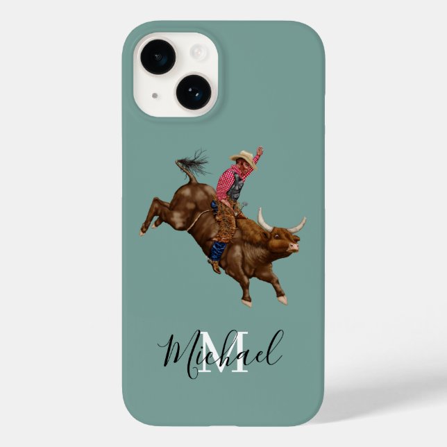 Coques Case-Mate iPhone Vintage bull équitation cowboy (Verso)