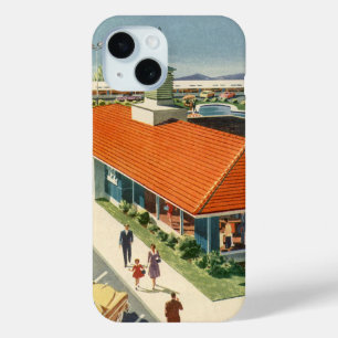 Coque Pour iPhone 15 Vintage Business, les années 50 Family Restaurant 