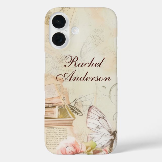 Coques Case-Mate iPhone Vintage Butterfly (Verso)