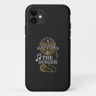 Case-Mate iPhone Case Vintage chanteur Monogram drôle microphone de musi