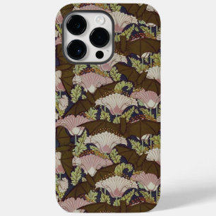 Coque Case-Mate iPhone Vintage chauves-souris et pavots motif Art Nouveau