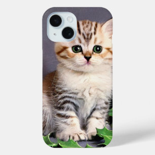 Coque Case-Mate iPhone Vintage Christmas Kitten et Holly