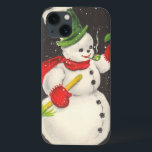 iPhone 13 Case Vintage Christmas Snowman<br><div class="desc">Vintage Christmas snowman Téléphone,  coque parfait pour égayer votre gadget électronique à temps pour la saison des fêtes - produits vintages de zazilicious</div>