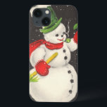 iPhone 13 Case Vintage Christmas Snowman<br><div class="desc">Vintage Christmas snowman Téléphone, coque parfait pour égayer votre gadget électronique à temps pour la saison des fêtes - produits vintages de zazilicious</div>
