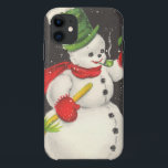 Coque iPhone 11 Vintage Christmas Snowman<br><div class="desc">Vintage Christmas snowman iPhone 5 coque,  coque parfait pour égayer votre gadget électronique à temps pour la saison des fêtes - produits vintages de zazilicious</div>