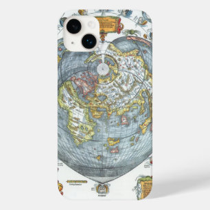Coques Pour iPhone Vintage Coeur en forme d'antiquité carte du monde 