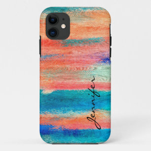 Etui iPhone Case-Mate Vintage Colorful Wood Grain Texture #5