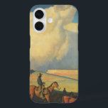 Coques iPhone 16 Vintage Cowboys, Open Range par Maynard Dixon<br><div class="desc">Open Range (1942) de Maynard Dixon est une peinture de paysage d'art vintage-américain de l'Ouest. Un éleveur de cow-boys à cheval sur les plaines du sud-ouest. Il élève ses vaches, ses taureaux et son bétail dans les Prairies. De grands nuages blancs remplissent le ciel au-dessus des champs agricoles ouverts et...</div>