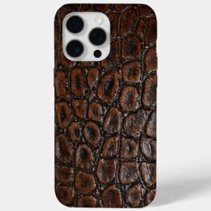 Coque Case-Mate iPhone vintage crocodile brun alligator cuir