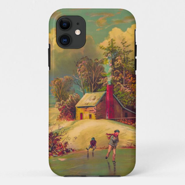 Coques Case-Mate iPhone Vintage d'hiver American Life (Dos)