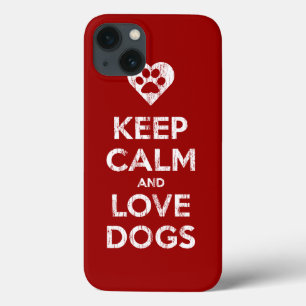 Etui iPhone Case-Mate Vintage Distress Gardez Le Calme Et Les Chiens D'A