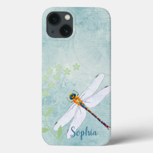 Case-Mate iPhone Case Vintage Dragonfly on Faded Floral