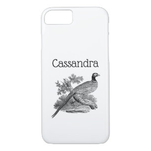 Coque Case-Mate iPhone Vintage faisan Jeu Oiseau Dessin BW