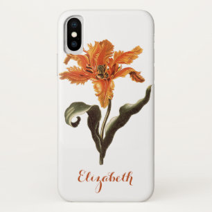 Coques Pour iPhone Vintage Fancy Lily orange en Fleur, Fleurs de Jard
