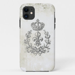 Coque Case-Mate iPhone Vintage Fleur de Lis et caisse de la