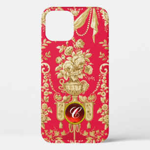 Case-Mate iPhone Case VINTAGE FLORAL FRANÇAIS, VASES FLEURIES, Jeu Rouge