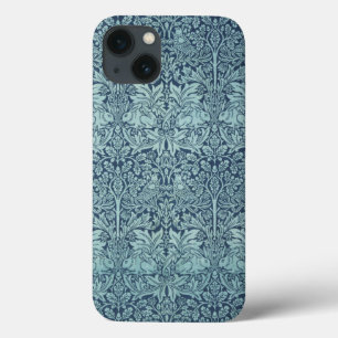iPhone 13 Case Vintage Floral Rabbit Birds Motif