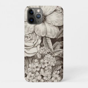 Case-Mate iPhone Case Vintage Floral Sepia Motif (1)