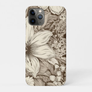 Case-Mate iPhone Case Vintage Floral Sepia Motif (3)