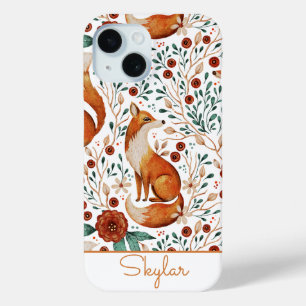 Coque Case-Mate iPhone Vintage Fox Floral Botanal Motif Nom du script