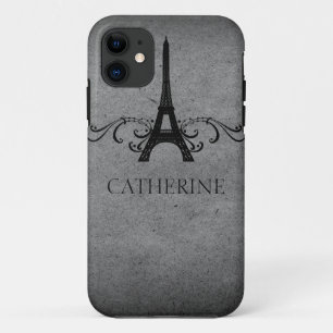 Coques Pour iPhone Vintage Français Flourish BT iPhone 5 Coque, Gris
