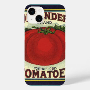 Coque Pour iPhone 14 Vintage Fruit Crate Étiquette Art, Defender Tomate