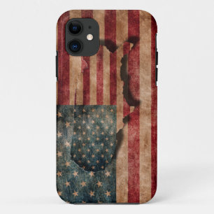 Coque Case-Mate Pour iPhone Vintage Grunge USA Stars & Stripes Drapeau et cart