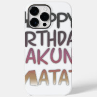 Vintage Joyeux Anniversaire Hakuna Matata Purple I