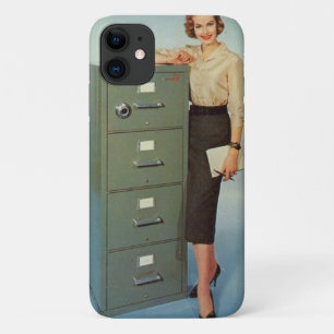 Case-Mate iPhone Case Vintage "Lady & Her Filing Cabinet" iPhone 11 Coqu