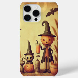 Coque Case-Mate iPhone Vintage, lunatique Halloween citrouilles & chauves
