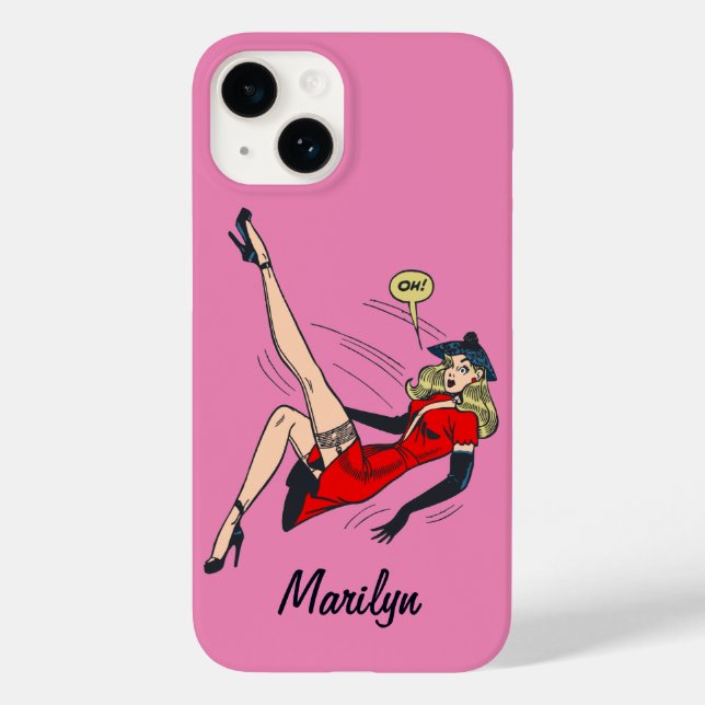 Coques Case-Mate iPhone Vintage magnifique blonde glamour fille Pinup rétr (Verso)