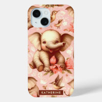 Vintage mignonne bébé éléphant Motif