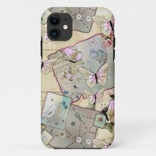 Case-Mate iPhone Case Vintage mit Schmetterlingen Coque-Mate iPhone Hüll